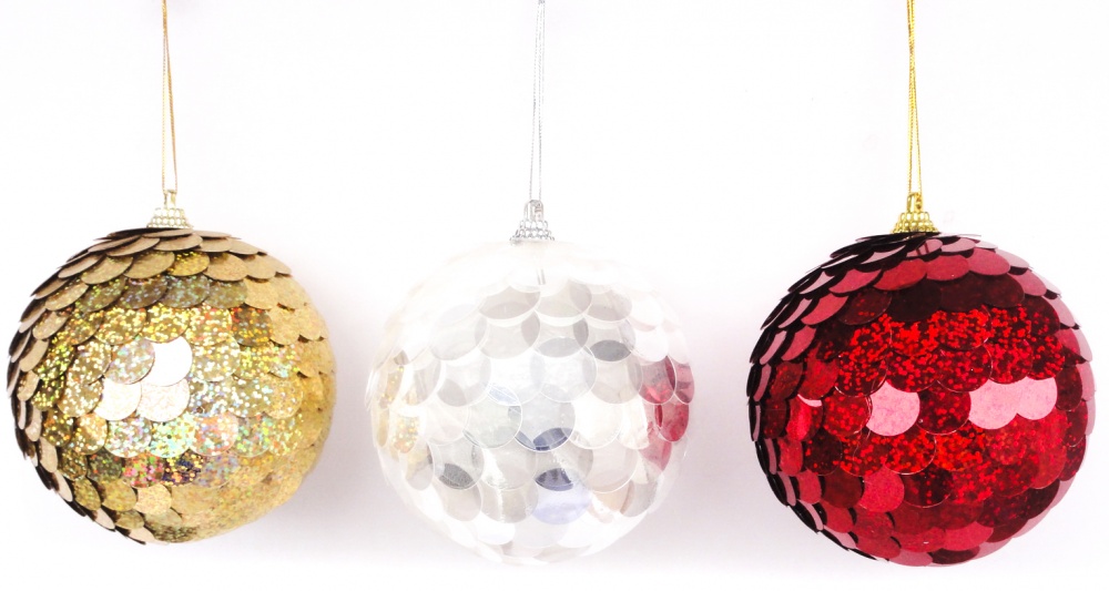 Декорация Шар пластик с чешуей 10 см SDA69610G