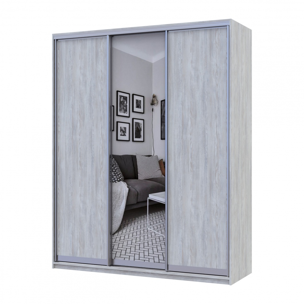 Шафа-купе Сіті Лайт Doros ДСПдзеркало 1,8 м 1800x600x2250 мм сосна натті двері ДСП/дзеркало