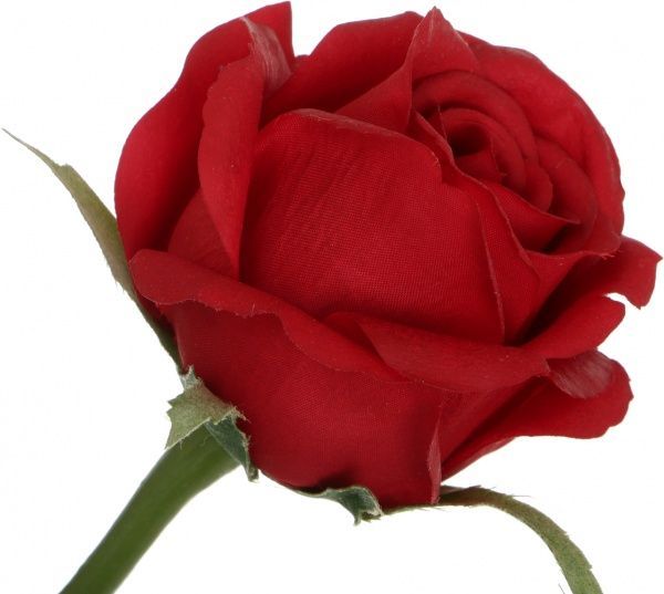 Растение искусственное Роза красная 68 см 27