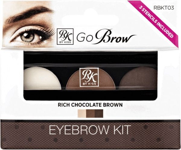 Набір для моделювання брів Kiss Kit Go Brow (RBKT03) Chocolate Brown 4 г