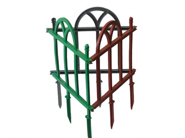 Декоративное ограждение для клумб Флора черный