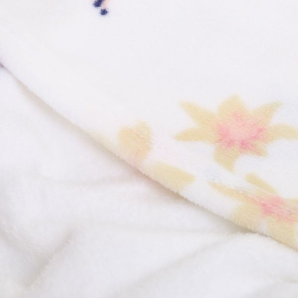 Плед Floral 160x200 см білий із принтом La Nuit