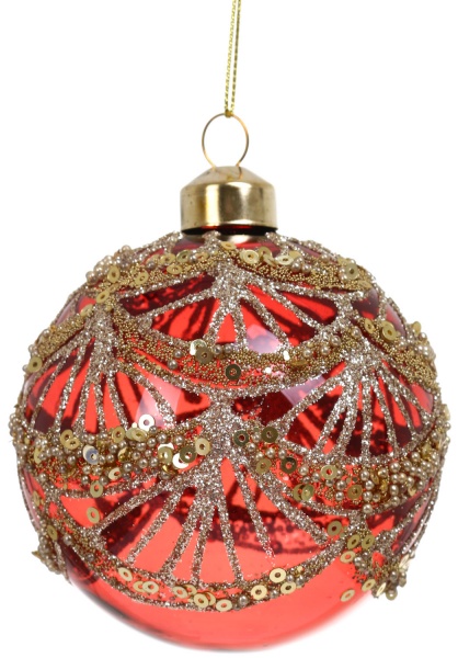 Шар новогодний 80 мм в ассортименте ABT620890