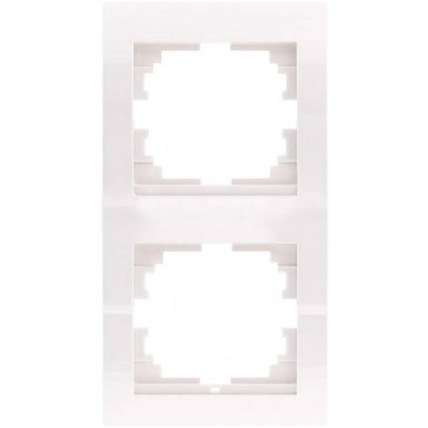 Рамка двухместная Lezard DERIY вертикальная белый 702-0200-152