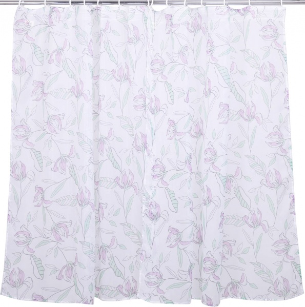 Набор кухонных тюлей Flowers фиолетовый 140х160 см La Nuit