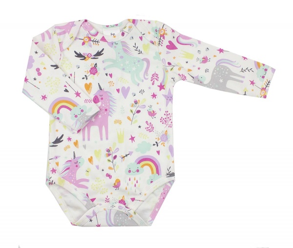Боди для девочки Bambinelli Единорог р.74 белый с рисунком 