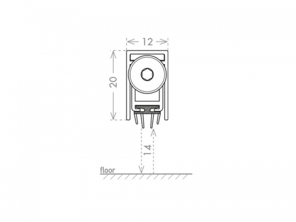 Порог врезной CCE Trend seal С 830х20 мм