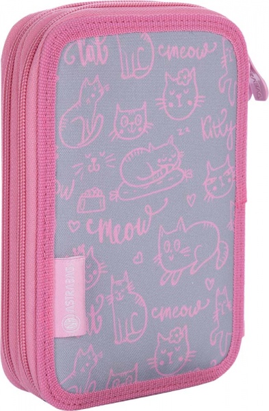 Пенал шкільний AC2 Pinky kitty ASTRABAG рожевий із малюнком