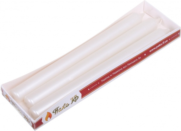 Свеча столовая 22х240 3 шт. перламутр Pako-If