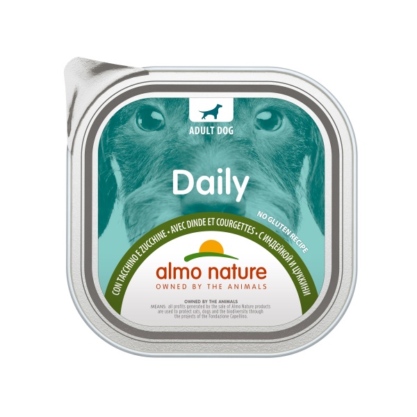 Паштет консервированный для всех пород Almo Nature Daily Dog с индейкой 300 г