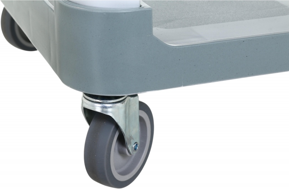 Тележка сервировочная 3 полки серая UFB 880x410х725 мм пластик/нержавеющая сталь