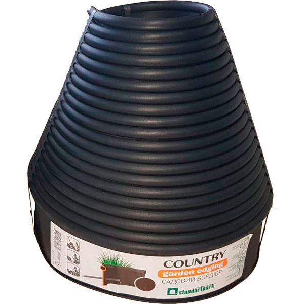 Декоративный бордюр Standartpark Кантри Лайн Черный L15м