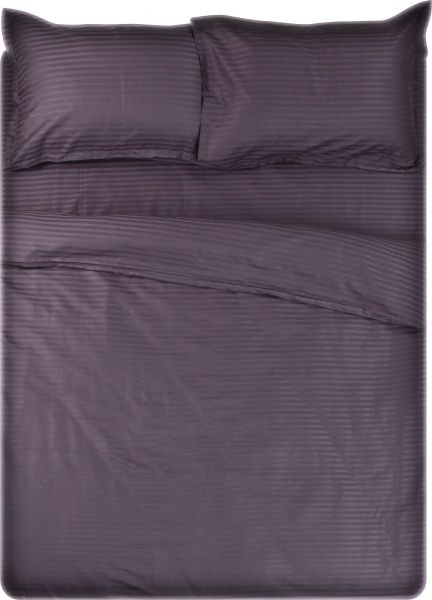 Комплект постільної білизни 1,5 Страйп-сатін сірий Domikus 