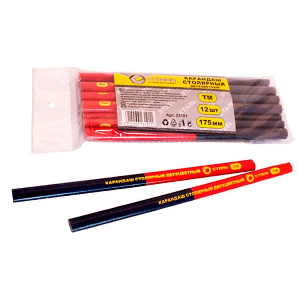 Олівець будівельний Сталь 42650 17.5 см 12 шт