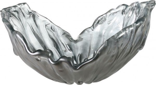 Фруктовница серебрянная стеклянная Palma 35х28х16 см Antonio Tammaro