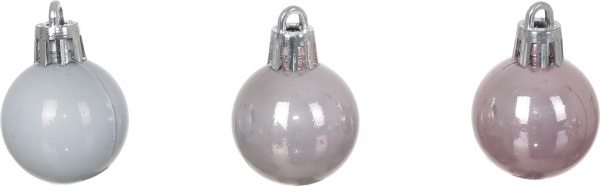 Набор елочных шаров светло-розовых d30 мм 12 шт./уп. 