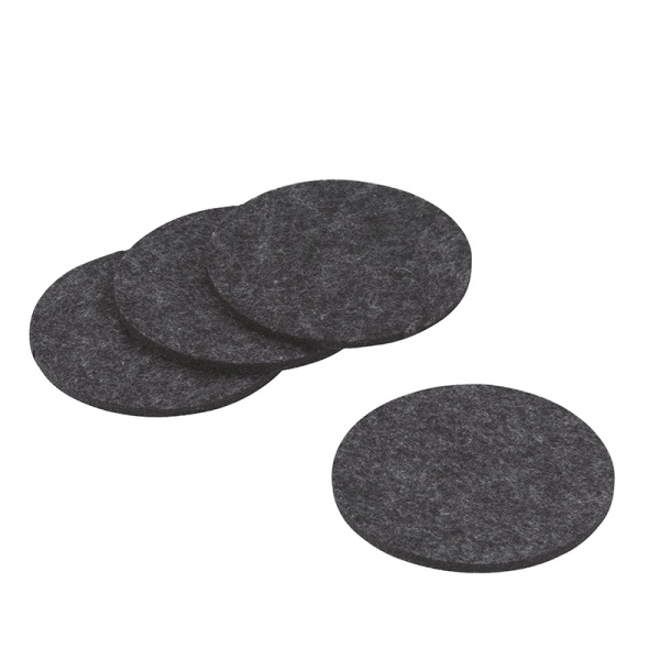 Набор подставок под стаканы Alia темно-серая d-10 см 4 шт./уп. фетр Kela