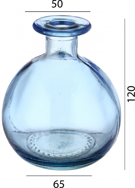 Ваза San Miguel BOTELLA D11 см стекло 12 см зимняя лазурь 