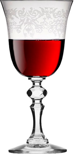 Набор бокалов для вина Krosno Prestige krista deco F576030022085EK0 220 мл 6 шт.