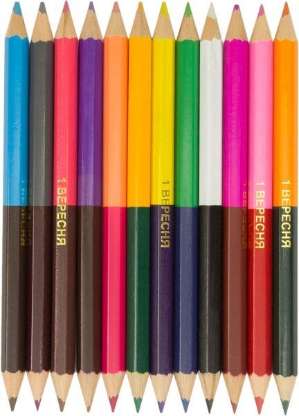 Олівці кольорові двосторонні 12 шт./24 кол. Jumbo 290162 1 вересня