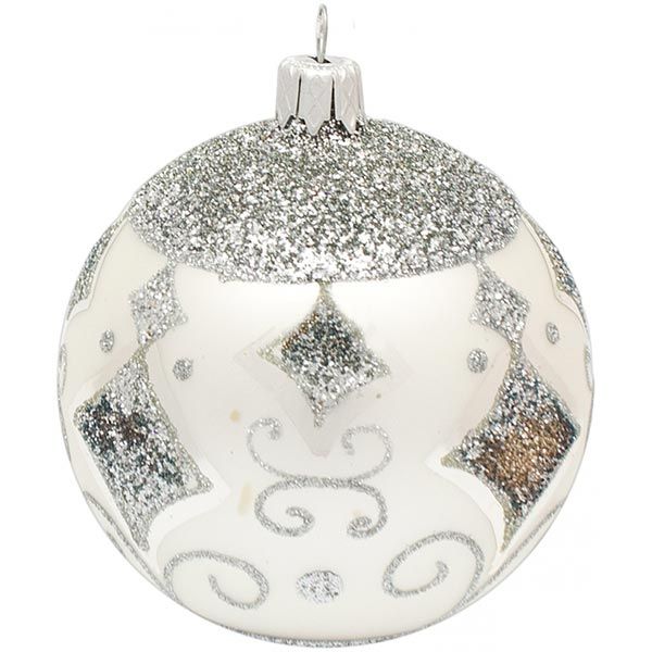 Шарик новогодний 2628-1 80 мм