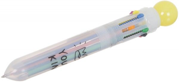 Ручка шариковая разноцветная желтый 