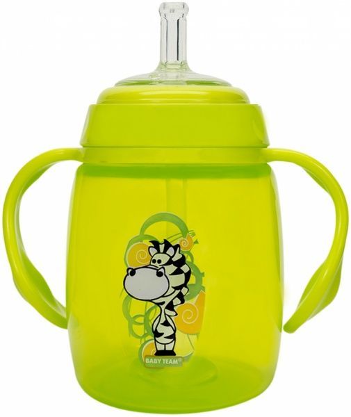 Поильник Baby Team с трубочкой и ручками 250 мл 5003