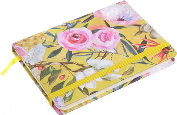 Блокнот Летние цветы 10,5x14,5 см желтый