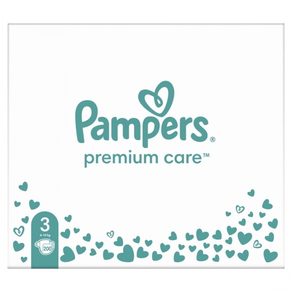 Подгузники Pampers Premium Care 3 6-10 кг 200 шт.