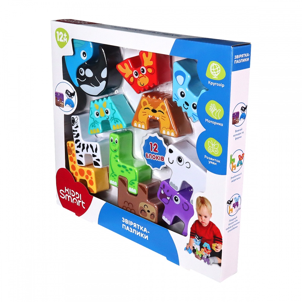 Іграшка розвивальна Kiddi Smart Звірятка-пазлики 4562-KS