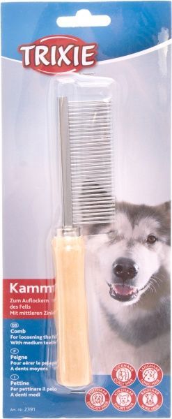 Расческа TRIXIE с деревянной ручкой 18 см 2391