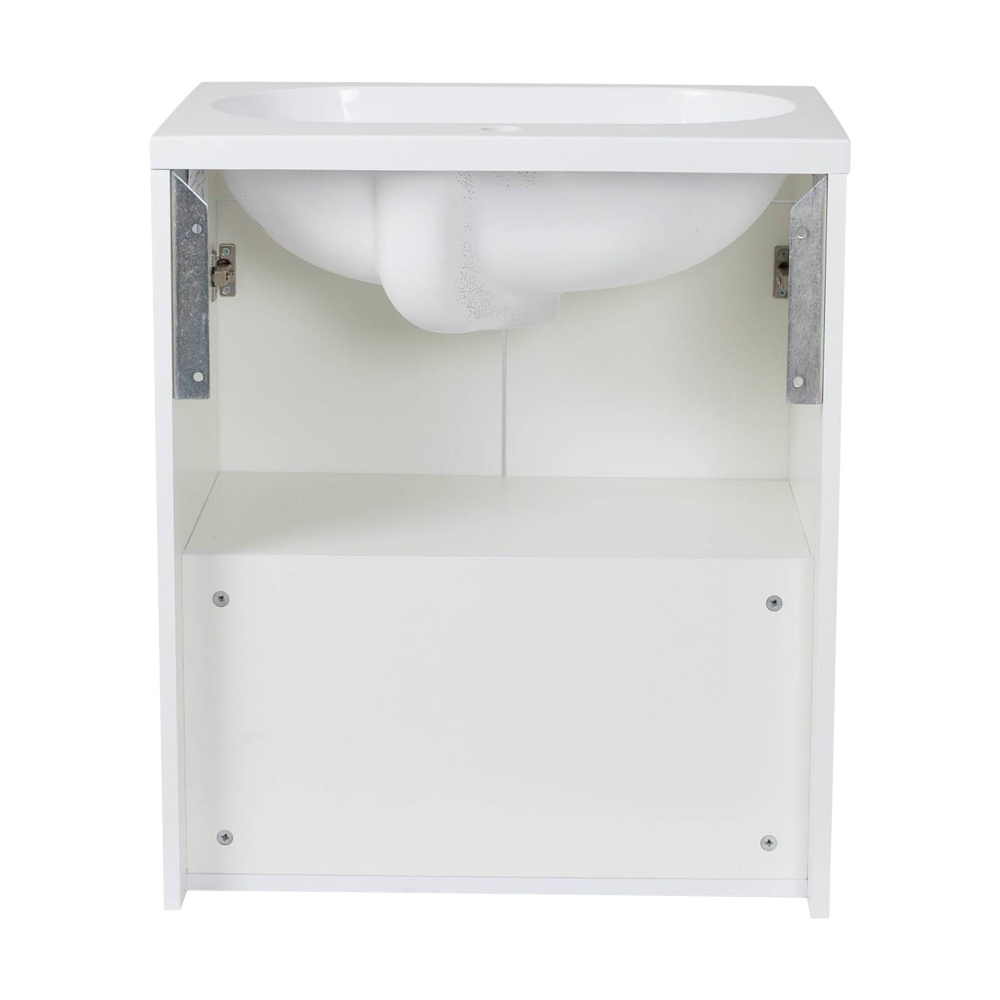 Тумба RIO (білий мат) з умивальником Status 60 см