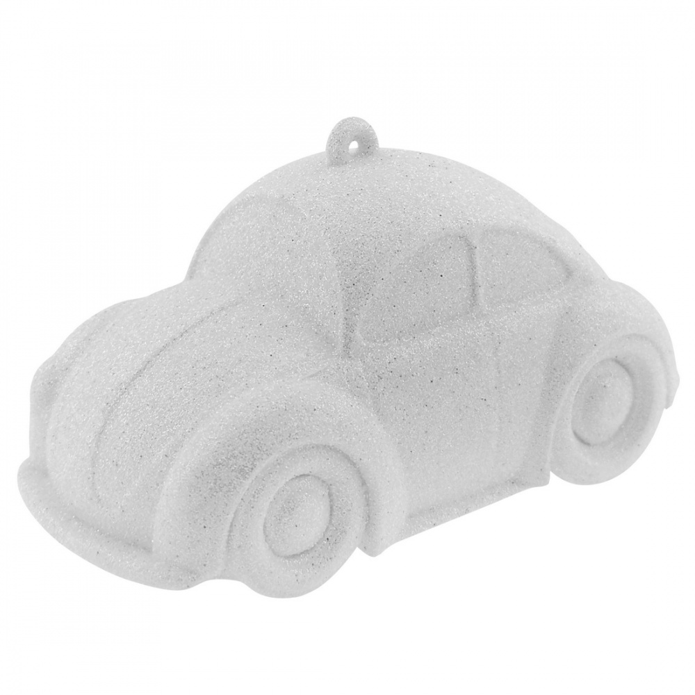 Украшение новогоднее MIS LT Машинка 6,5 см белый