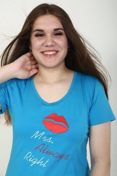 Туника домашняя Levtam Поцелуй р. S голубой 