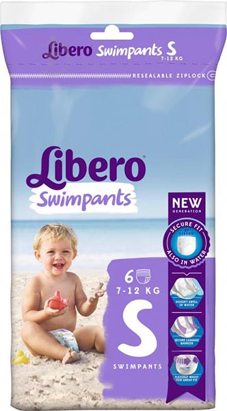 Підгузки-трусики для плавання Libero Swimpants Small 7-12 кг 6 шт.