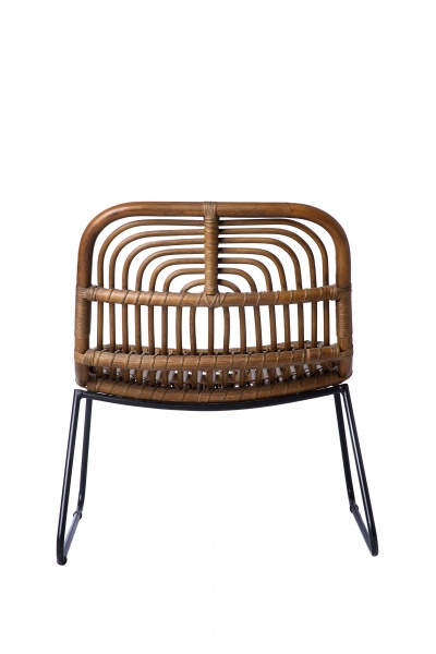 Кресло ротанговое Cruzo + табурет Конни 82x78x100 см натуральный 