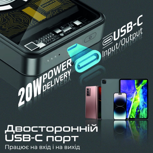 Универсальная мобильная батарея Promate 10000 mAh black (lucidpack-10.black) 