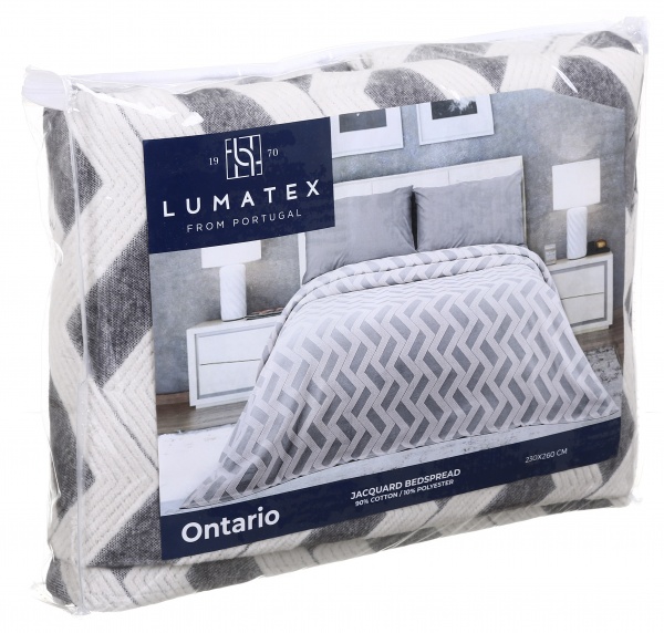 Покрывало Ontario 230x260 см lumatex серый 