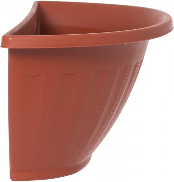 Горщик пластиковий Алеана Терра Овал настінний фігурний 4л (113069) теракот 