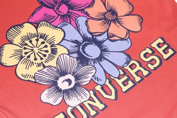 Футболка Converse FLOWER RELAXED TEE 10022749-664 р. XS рожевий