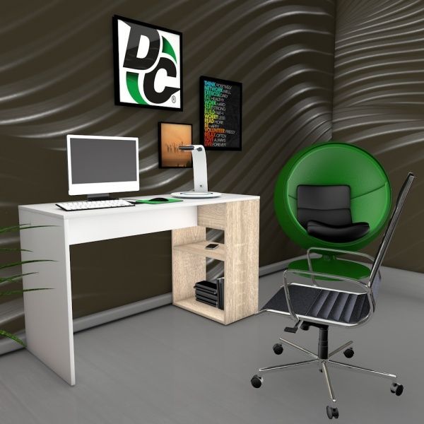 Стол письменный DC Катран дуб сонома/нимфея альба 