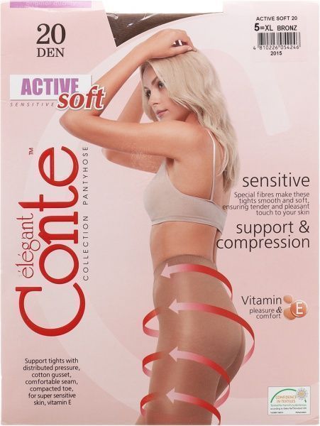 Колготки Conte ACTIVE SOFT 20 den Bronz р. 5 бронзовый 