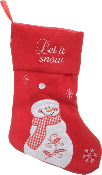 Декор настінний шкарпетка Новорічна для подарунків 40x26 см в асортименті 