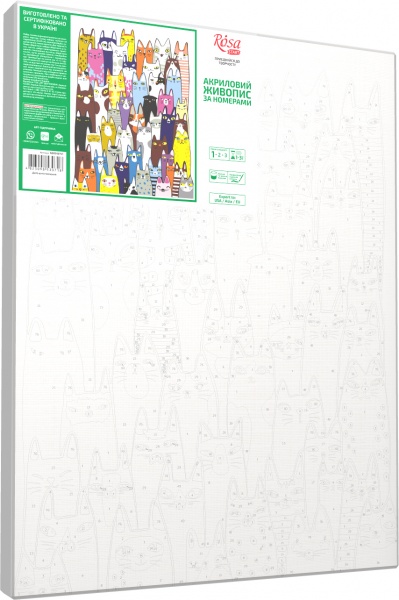 Картина за номерами 50 котів 35x45 см Rosa Start 