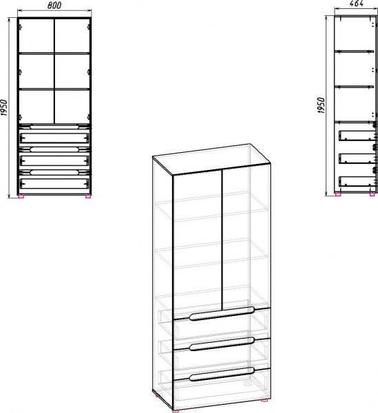 Шафа Компаніт МС-22 венге 