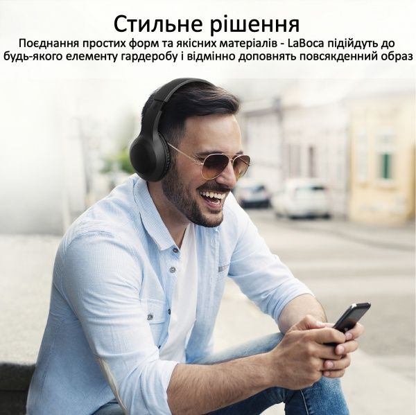 Навушники Promate LaBoca Bluetooth 5.0 black (laboca.black) 