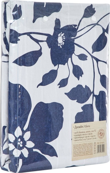 Комплект постельного белья Terme 2 белый с синим La Nuit 