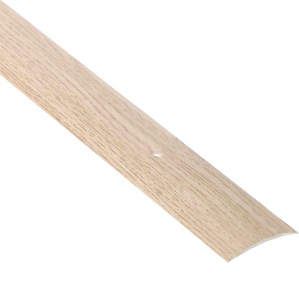 Поріжок алюмінієвий декорований Braz Line гладкий з отворами 40x900 мм дуб капучино 