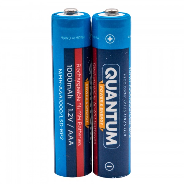 Аккумулятор Quantum Ni-MH с низким саморозрядом LSD 1000 мА/г AAA (мизинчиковые) 2 шт. 