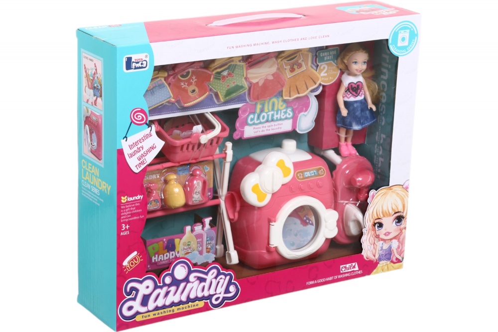 Ігровий набір Lenca Toys день прання з лялькою та аксесуарами HSP1293278